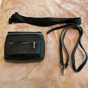 Top shop black belt bag and cross body bag
